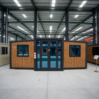 Maison conteneur modulaire extensible à 2 chambres, résistante au vent, préfabriquée moderne et portable pour projet hôtelier