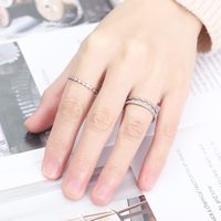 Magnifique Plata 925 Standard bague en argent multicouche empilable femmes bague Zircon pierres précieuses décoration femmes accessoire de mode