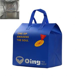 Sac de livraison polyvalent avec logo personnalisé, grande capacité, en tissu Ripstop, isolé avec feuille d'aluminium, pour la livraison de repas chauds - Product Image 1