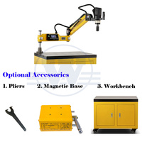 Machine à tarauder électrique automatique à servo-moteur avec bras de taraudage, tête universelle M16-M36 pour vis autotaraudeuses