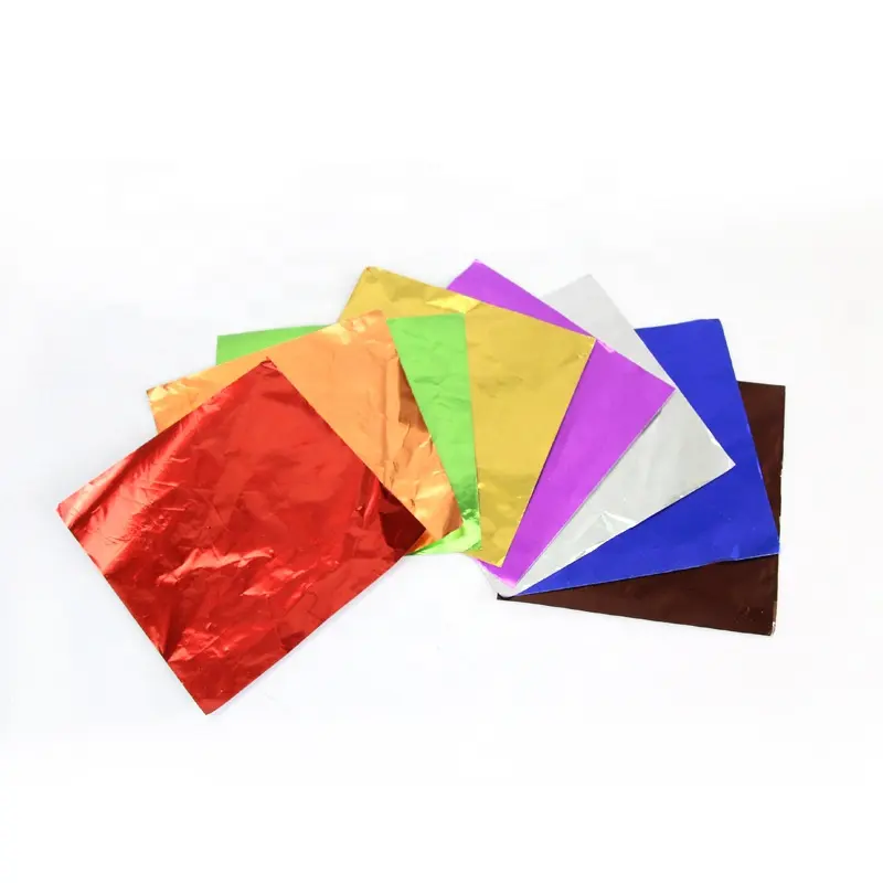 재고 광장 다채로운 초콜릿 포장지/크리스마스 알루미늄 호일 포장 종이 사탕