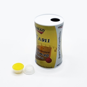 Bidon en fer blanc vide de 1 litre de forme spéciale, impression offset, pour stockage d'huile moteur et de liquide de frein, surface laquée, logo personnalisé - Product Image 1
