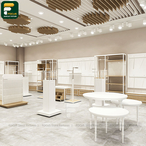 Elegante Exhibidor de Ropa para Tienda de Moda, Panel Trasero para Colgar Prendas, Vitrina de Marca - Product Image 2