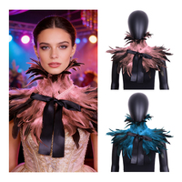 Ensemble de châle en plumes naturelles et manchettes pour costume de ballet, samba, carnaval, showgirl - Vente en gros