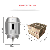 Four à rôtir au gaz pour canard rôti au charbon de bois, en acier inoxydable, double couche, four à rôtir pour oie, rôtissoire à poulet, four suspendu