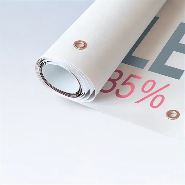 Op Maat Gemaakte Afdrukken Buitenshuis Reclame Achtergrond Vinyl Banner Pvc Vinyl Opknoping Banners Met Grommets