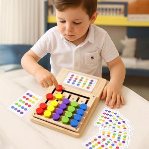 Jouets Montessori et d'entraînement à la pensée pour enfants : Puzzle coulissant, tri des couleurs et jeux d'association - Product Image 3