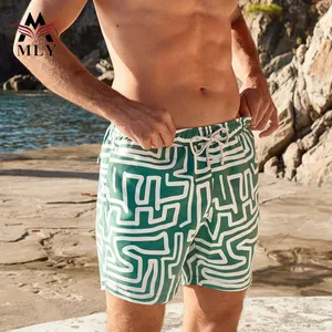 men swimwear designer custom polyester sublimation board beach shorts