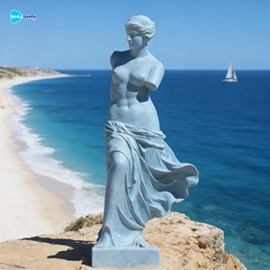 Estatua de Mármol Tallada a Mano, Diseño Moderno para Uso <span class=keywords><strong>en</strong></span> Interiores/Exteriores, <span class=keywords><strong>Jardines</strong></span> y Villas - Product Image 6