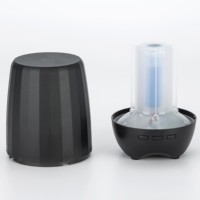 Lampe LED Moderne et Colorée Rechargeable, Veilleuse Respirante avec Bruit Blanc, Lumière Blanche Chaude 2700K, Matériau ABS, Abat-jour Original