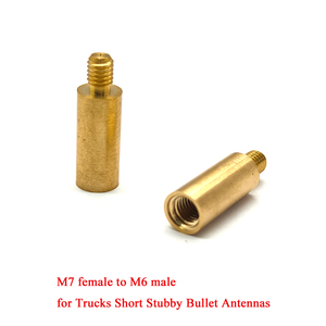 Adaptateur d'antenne de voiture M6 mâle vers M7 femelle en laiton, convertisseur de filetage d'antenne de 6 mm à 7 mm pour antenne courte de type balle pour camion Chevy GMC - Product Image 2