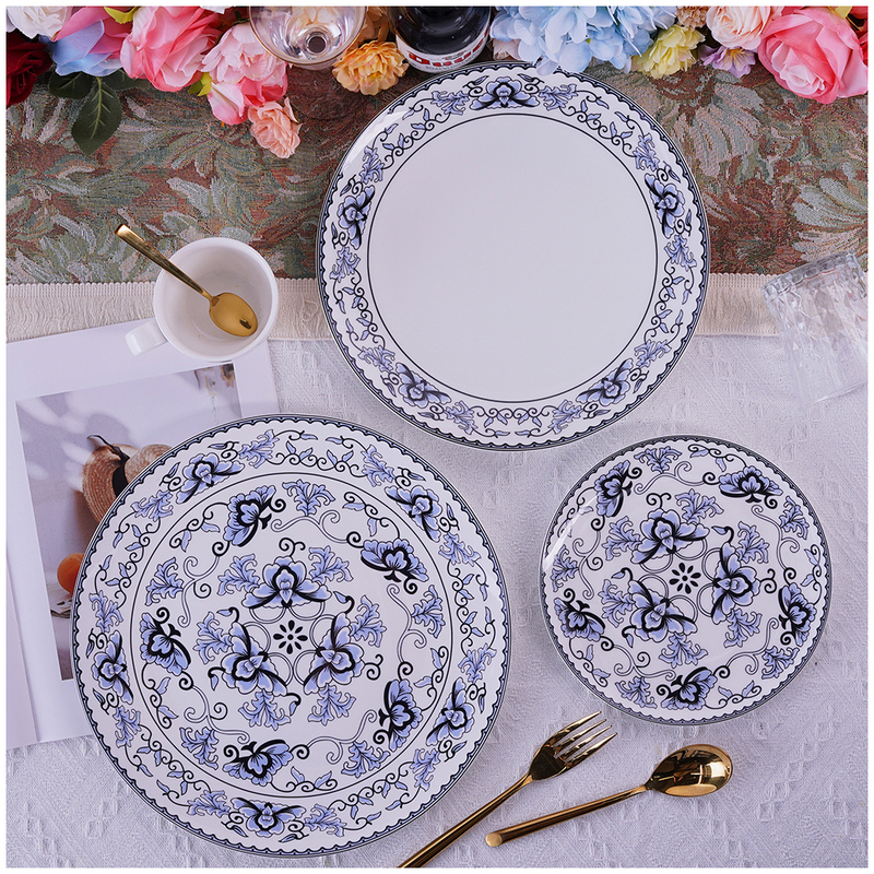 Wedding Golden Rim Plate Set Luxury