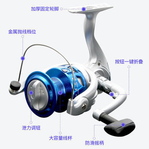 Ensemble de canne à pêche télescopique ultra-légère haute vitesse 1000-7000 et moulinet pour eau douce, ligne de pêche et bobine métalliques – Meilleures ventes - Product Image 5