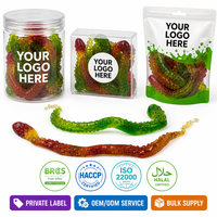 Bonbons gélifiés en forme de serpent à sonnette réaliste, saveur fruits mélangés, grande simulation d'animal, bonbons gélifiés moelleux et masticables pour les fêtes d'enfants
