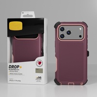 Étui de téléphone robuste antichoc à 3 couches pour iPhone 18 Pro Max 18 17 16 Plus 15 14 avec clip