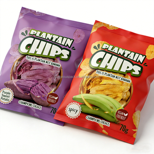 Custom Printed Edible Snack Food Packaging Pillow Pouches Empty Plastic Aluminum Foil Mylar Potato Banana Chip <b>Bags</b> - Product Image 3