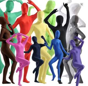 Body completo Zentai de <span class=keywords><strong>Color</strong></span> puro para hombres y mujeres, disfraz de Cosplay de Carnaval de Halloween, mono ajustado de piel, traje de cuerpo de una pieza 2025 - Product Image 2