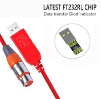 Adaptateur USB vers DMX convertisseur RS485 3PIN XLR femelle DMX512 Freestyler logiciel PC contrôle gradateur câble avec puce FT232RL 3m