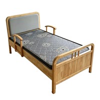Draps de lit personnalisés en bois massif et en panneaux de particules, lits de maison de retraite à structure robuste adaptés aux personnes âgées, accessoires de lit de soins OEM