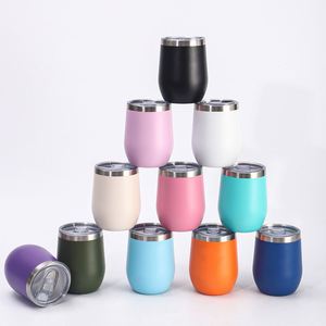 Suministro Directo, Vaso Térmico de Acero Inoxidable de 12 oz, Aislado al Vacío, en Forma de U, para Vino Tinto, Mantiene la Bebida Fría de 6 a 12 Horas, Personalizable - Product Image 1