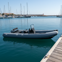 Bateau pneumatique de sport à 8 places, vente flash française, 21 pieds, DL RIB 640, aluminium, Hypalon/PVC, dérive, PVC 1,2 mm