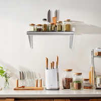 Étagère murale en acier inoxydable pour hôtels et restaurants, type panneau, pour cuisine, salle de bain et maison
