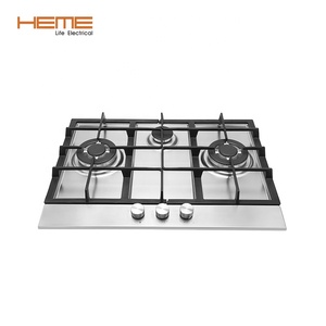 Built-<b>In</b> <b>Kitchen</b> Appliances 3 Burner Gas 0.6mm Stainless Steel Cooktop and Elegant Design - Product Image 1
