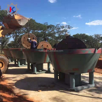 Goldextraktions-Nassmühle, Nass-Pfannenmühle für Golderz, Bergbaumaschine in Tansania