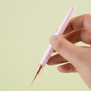 Özel Logo pembe Metal kolu naylon saç 3D <span class=keywords><strong>Nail</strong></span> Art Liner fırça <span class=keywords><strong>Nail</strong></span> Art Liner fırçalar detay astar fırça - Product Image 4