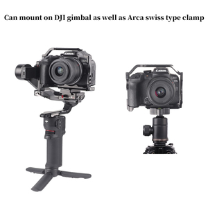 Jaula con Orificios para Tornillos de 4\" y 3/8\" y Soporte para Zapata para Cámara Réflex Digital sin Espejo <span class=keywords><strong>Canon</strong></span> <span class=keywords><strong>EOS</strong></span> <span class=keywords><strong>R10</strong></span> con Placa de Liberación Rápida - Product Image 6