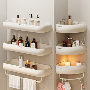 Mensola portaoggetti da bagno, scaffale a parete <span class=keywords><strong>per</strong></span> WC e <span class=keywords><strong>lavabo</strong></span>, nessuna perforazione richiesta - Product Image 1