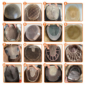ร้อนขายกลางผ้าไหมฐาน100% เวอร์จินยุโรปมนุษย์ผมตรง150% ความหนาแน่น18นิ้วเครื่องทำฐาน <span class=keywords><strong>Topper</strong></span> สำหรับผู้หญิง - Product Image 5