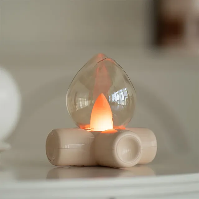 Fireplace Effect Mood Lighting for Bedroom Home Decor Hotel Bar Party Night Lights LED Flame Fire Light Bulb Bedside Table Lamp