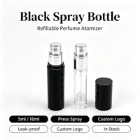 Flacon de parfum en plastique rechargeable, flacons vides pour échantillons 5 ml, flacon de parfum en plastique rechargeable avec pulvérisateur à pompe, cosmétique