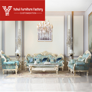 أريكة فاخرة على الطراز الفرنسي الإمبراطوري، طقم أريكة منحوتة يدويًا للفيلات الراقية بأسلوب نيوكلاسيكي لغرفة المعيشة - Product Image 2