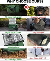 Moderne Metall-Wildkatzenunterkunft für Draußen, Wasserdicht, Regenfest, Winterwarm, Dick, Vollständig Geschlossenes Tierhaus, Katzenbett, Kleiner Hundezwinger