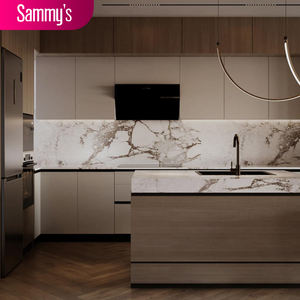 ชุดครัวสำเร็จรูปแบบโมดูลาร์ทันสมัย พร้อมประกอบ ชุดครัวครบชุด พร้อมอ่างล้างจาน เฟอร์นิเจอร์ครัวรักษ์โลก หินอ่อน/ลามิเนต ก๊อกน้ำ - Product Image 2