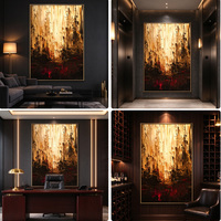 Tableau mural abstrait sans cadre, peint à la main sur toile, motif floral et arbre, pour salon, villa, hôtel, vente directe usine, OEM