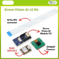 Modul AI HT Grove Vision V2 Mendukung TensorFlow dan PyTorch Arm Cortex-M55 & Ethos-U55 Mendukung Model AI Serbaguna