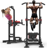 Equipo de Ejercicio Multifuncional para el Hogar RS, Barra de Dominadas Ajustable, Estación de Flexiones, Máquina de Entrenamiento de Fuerza para Músculos Abdominales