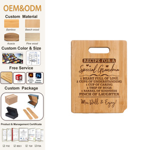 Regalo speciale della nonna della <span class=keywords><strong>cucina</strong></span> del tagliere ecologico su misura del formaggio di bambù con il Logo inciso - Product Image 1