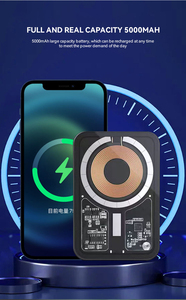 Tùy Chỉnh Mini 5000MAh Điện Cầm Tay Trạm Trong Suốt Ngoài Trời Không Dây Sạc Từ Điện Thoại Di Động Trường Hợp - Product Image 6