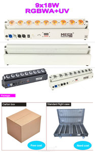 Populaire intérieur 9 pièces 18W 6-en-1 RGBAW + UV LED batterie sans fil PAR lumière pour les lumières de fête de mariage - Product Image 6