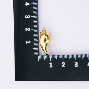 Pendentif Narval Lisse Tendance Plaqué Or Véritable Bijou Délicat Inspiré de la Vie de Campagne pour Cadeau d'Anniversaire DIY - Product Image 3
