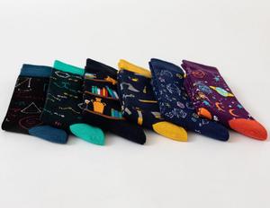 <span class=keywords><strong>2022</strong></span> hiver nouvelle conception chaussettes Constellation carte outils mathématiques planètes livres et chats motif coton chaussettes - Product Image 2