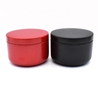 Vente en gros de bougie en aluminium Boîte de pot cosmétique en métal décoratif en aluminium rond coloré avec couvercles