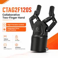 Pince collaborative CTAG2F120S à course de 120 mm pour le chargement, le déchargement et la manutention des matériaux sur machine CNC