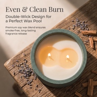 Bougie parfumée en pot en céramique personnalisé haut de gamme NOVA - Bestseller Amazon - Huiles végétales naturelles et mèche en bois pur avec boîte cadeau
