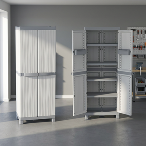 Armario de Almacenamiento para Cabina Doble TTAKE, Gris Claro/Oscuro, Capacidad de 30 kg - Product Image 2