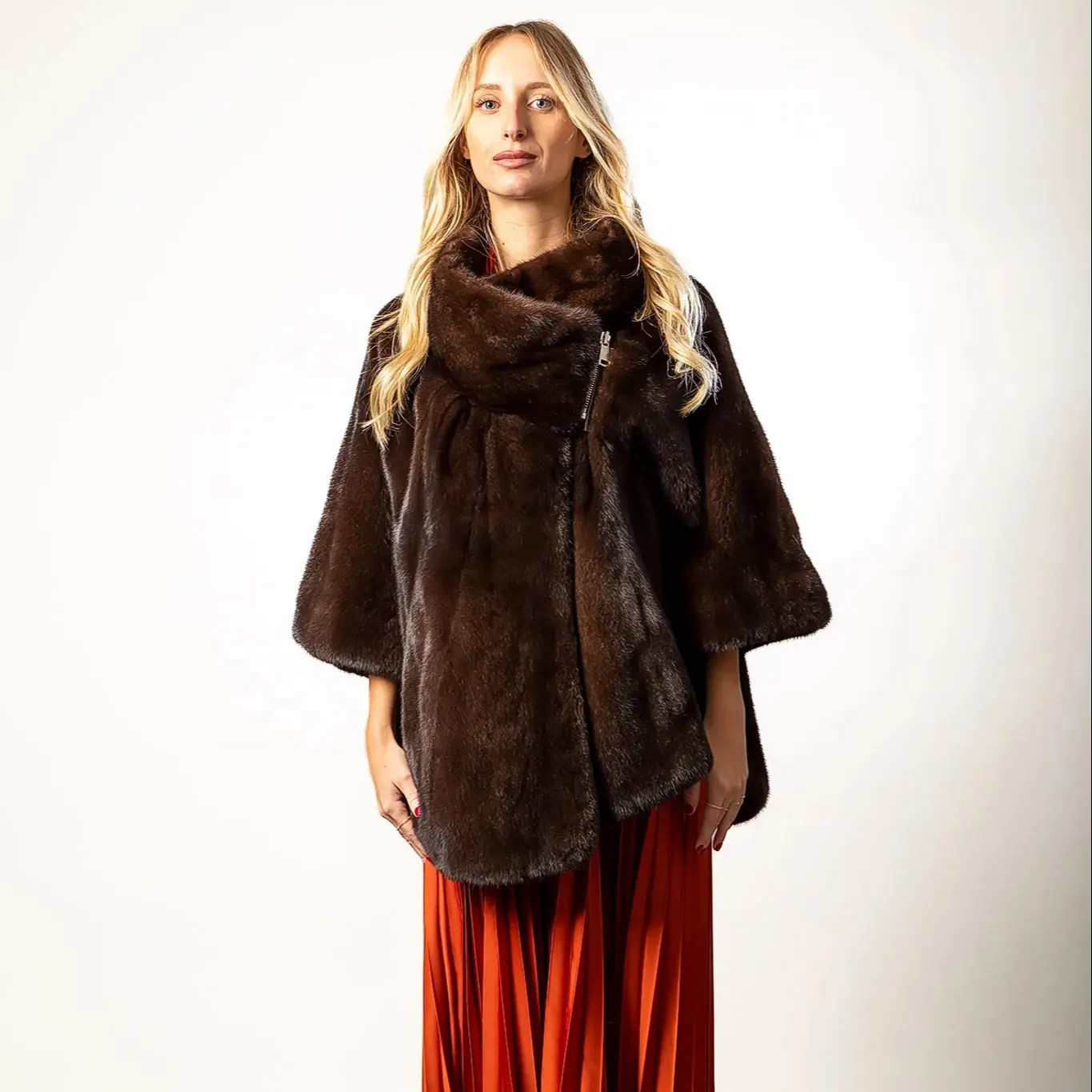 Coat mink for woman italy manufacture